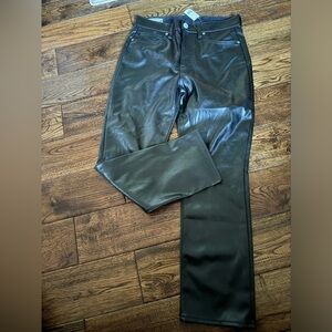 GAP Slim High Rise Faux Leather Pants